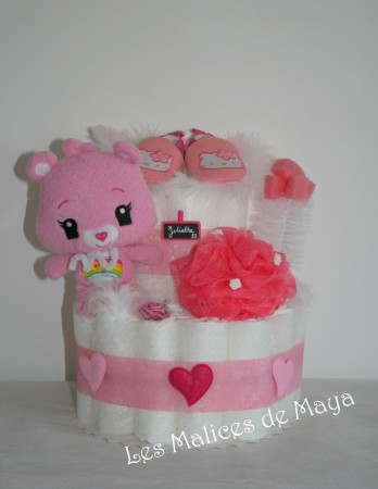 gâteau de couches BISOUNOURS qui a été modifié